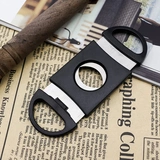 Портативные ножницы для сигар большого диаметра из нержавеющей стали, острые кубинские сигары, легкие пластиковые лезвия для начинающих, инструмент с двойным лезвием