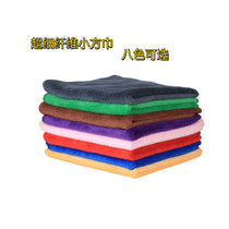 Ultra fine fibre pure colour small square towels home universal restaurant purple rag yellow towel water absorption not dropping hair
