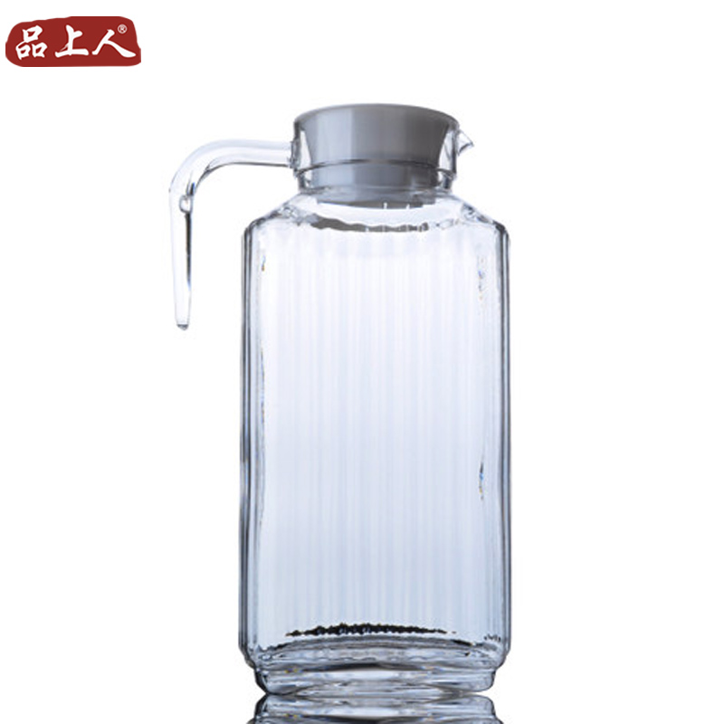 Catering utensil 1 7 liters for fall without breaking cold water kettle striped plastic cold water kettle cold kettle cold kettle juice pot beverage pot