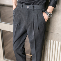 Autumn and winter Korean version of British style loose casual pants youth hundred pants mens small feet trend casual pants