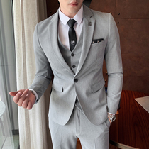 Suit thug male Korean version of the trend slim best man suit casual dress jacket single piece of Ruffian handsome suit suit men