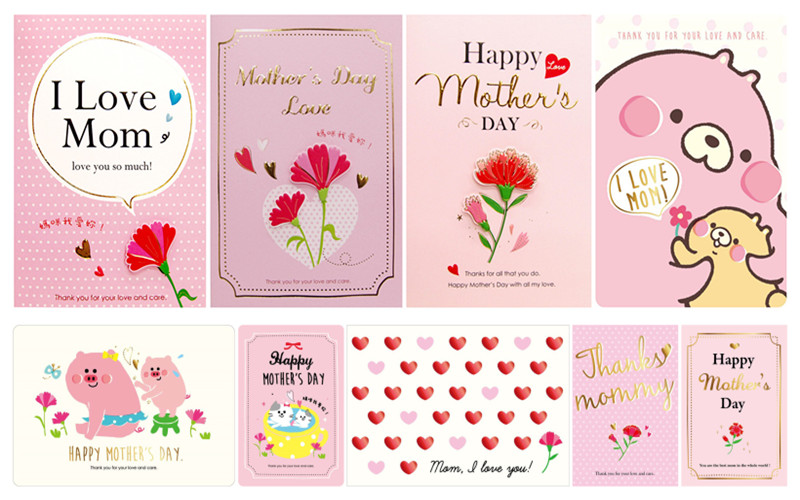 SEASON Taiwan Four Seasons 25K Mother's Day Card Creative Trend to Bless the Grateful Card Woman Festival Card Gift