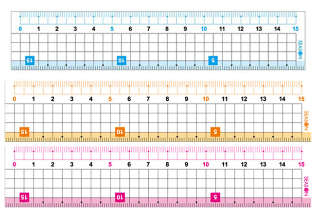SEASON Taiwan Four Seasons Student Stationery Functional Ruler 15cm Ruler