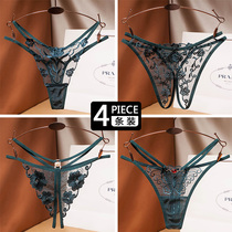Sexy Briefs Female Lace Low Waist Summer Romance Seductive Summer Low Waist Lady Thin transparent mesh yarn Temptation Shorts