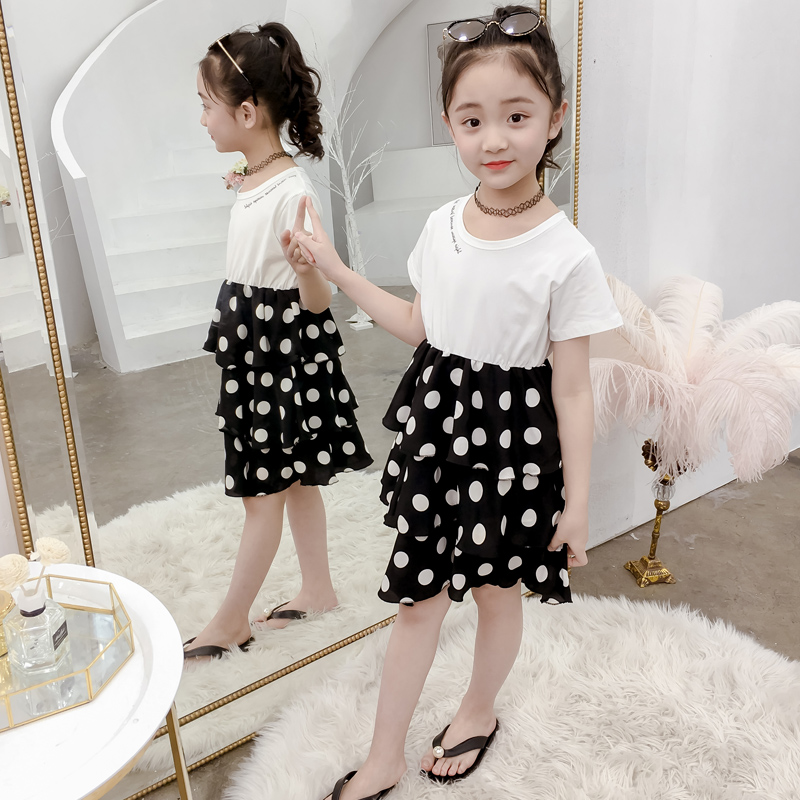 Girls dress summer 2021 new Korean version of super foreign summer children princess dress little girl skirt