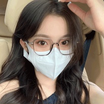 gm transparent grey myopia glasses female section with degree lenses big frame display face little vegan eye frame male