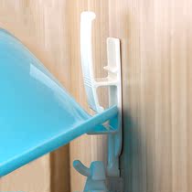 Toilet washbasin adhesive hook toilet nail-free and traceless household white plastic wall-mounted multifunctional bathroom tub storage rack