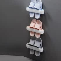 Simple toilet shoe rack bathroom non-punching toilet storage shoe tray nail-free wall hanging shelf
