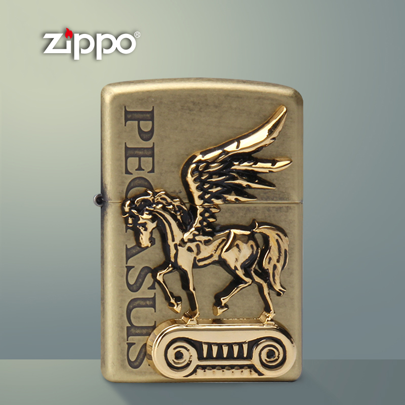 Original windproof zippo lighter bronze sticker Pegasus genuine windproof lighter zbt-1-28a