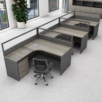 Office table and chair combination simple modern screen partition staff station office table 4 6 people four card seat