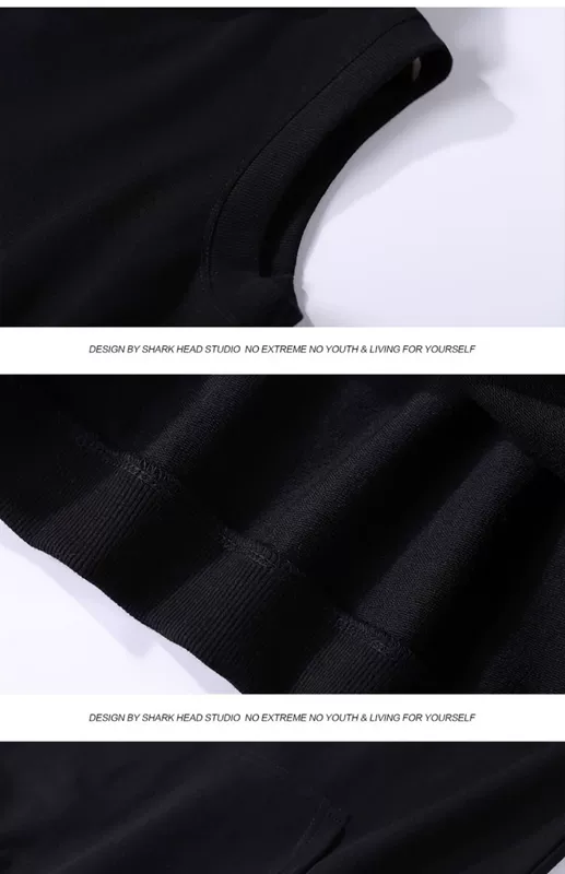 Thanh niên vest nam thương hiệu in cotton xu hướng cá tính sinh viên lỏng lẻo tay ngắn tay nam vest áo thun - Áo vest cotton áo ba lỗ tanktop nam