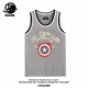 Tide thương hiệu vest nam thể dục cotton in văn bản Slim thể thao lỏng lẻo áo phông hip hop đường phố châu Âu và Mỹ - Áo vest cotton áo ba lỗ tanktop nam