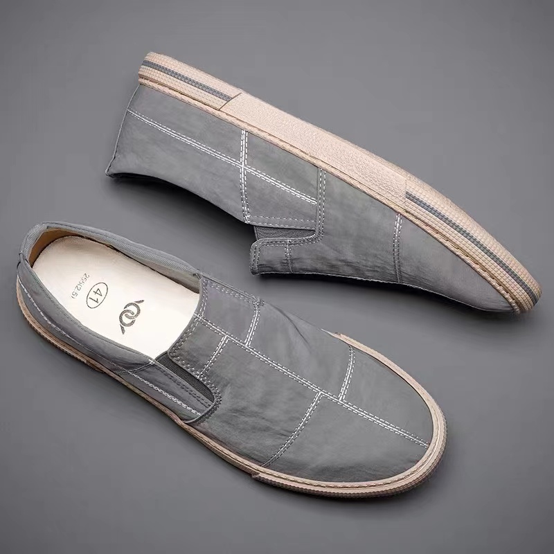 Tide Card Men's Shoes Summer Breathable 2022 New wave Sail Cloth Shoes Men's One Foot Pedal Men Casual Old Beijing Cloth Shoes