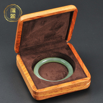 Li Li solid wood bracelet box Sandalwood pear Wood Buddha beads box Hand string box Gold bracelet Jade hand ring Jewelry box Bracelet box