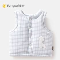 Tong Tai baby vest autumn and winter Cotton out side thick round neck cotton vest autumn and winter thick cotton vest