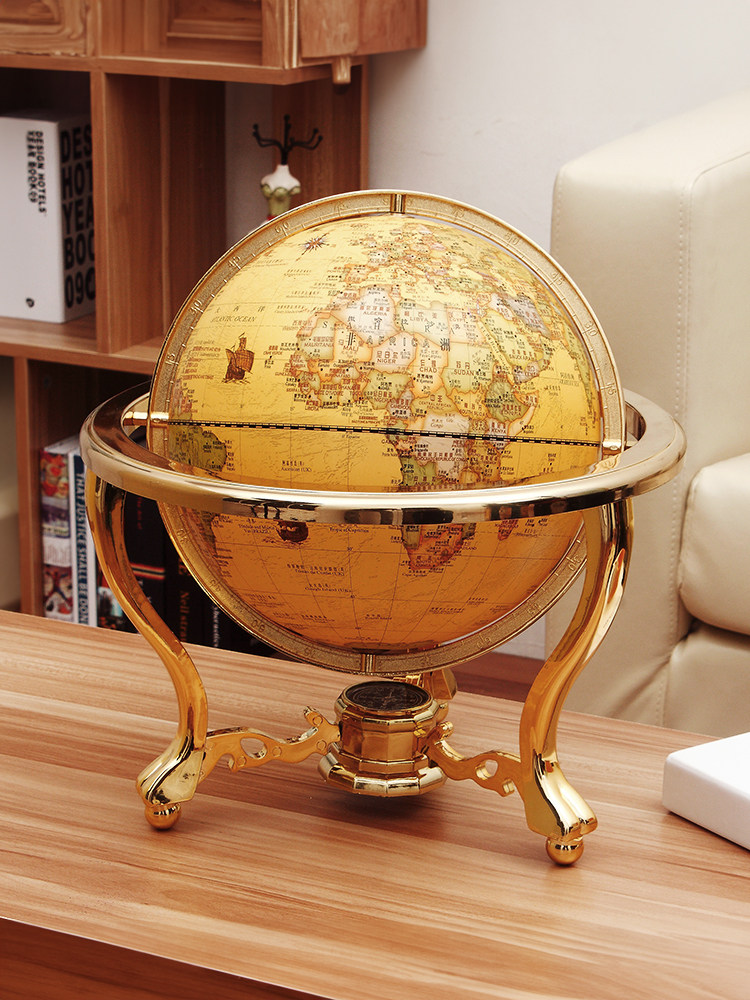 Vintage Globe Ornament, Light Luxury, High-End, Large, Extra-Large, Official Flagship Store, Study, Office, Desktop, Living Room, Entrance, Home Decoration, Gift for Leaders, Retirement, Housewarming, Opening Ceremony