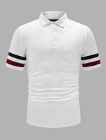 Fashion summer new style men's fashion pure cotton white