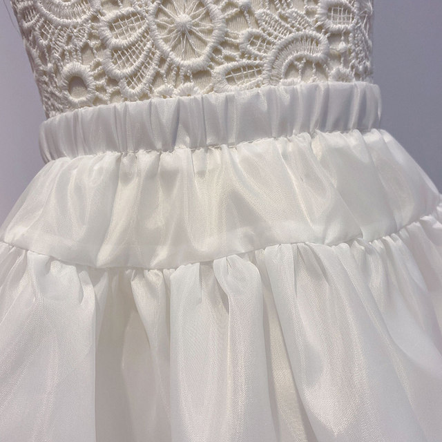 Girls skirt support children's long wedding dress skirt tutu skirt white princess petticoat flower girl dance skirt