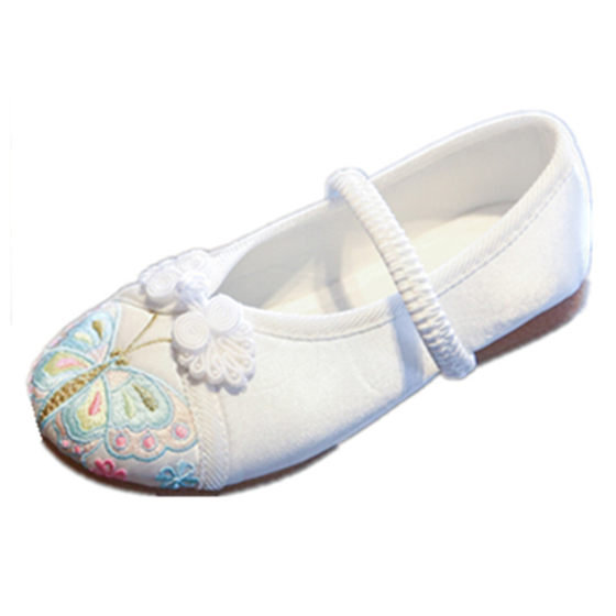 Hanfu shoes girls embroidered shoes old Beijing children's handmade cloth shoes ethnic style ancient costume students dance embroidery children's shoes