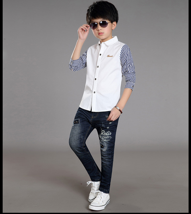 Chemise garcon à manche longue - Ref 2077177 Image 20