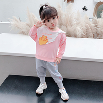 Girls clothes Spring and Autumn 2021 New Childrens foreign style thin doll collar baby girl autumn cotton coat