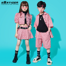 Street dance childrens trendy clothing boys hip-hop suits performance clothing girls dopamine jazz dance catwalk catwalk performance clothing