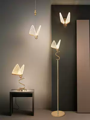Nordic ISS modern simple floor lamp living room lamp lamp bedroom bedside chandelier dining room lamp butterfly wall lamp