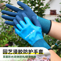 Gants de jardinage Anti-Stab Anti-Prick Waterproof Seed Garden Monsoon Season Rose Planting Floral Special Pruning Lady Hurrying To Sea