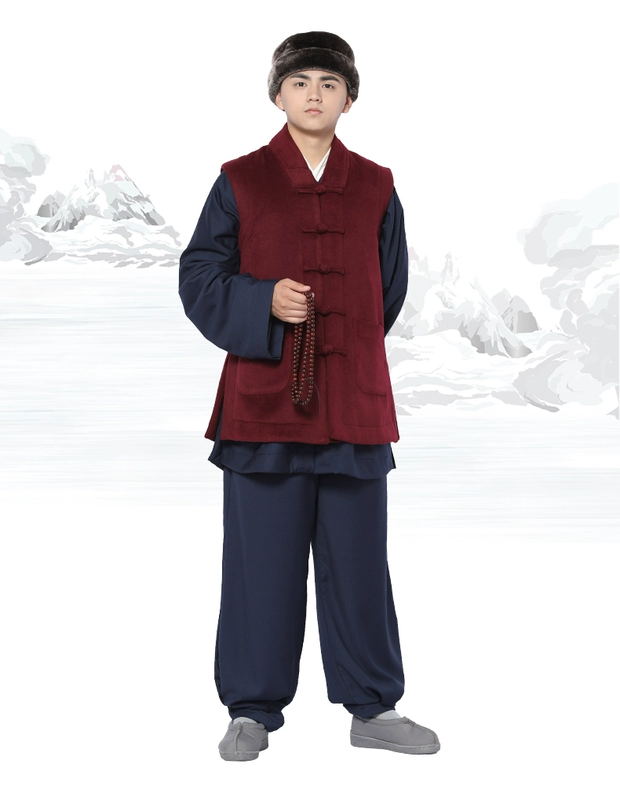 Thượng Hải mùa đông lạnh cộng với áo vest nhung cộng với gamma nhung ngắn áo hai dây bằng vải nhung lót quần áo áo khoác ba lỗ nam