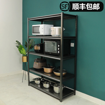 Five-story kitchen shelf Floor-to-ceiling multi-story balcony Microwave oven shelf storage shelf storage rack Storage rack Storage room