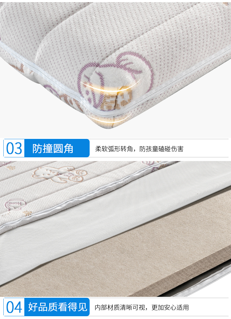 Yu Lan đay nệm nôi nệm xơ dừa tự nhiên mat cứng sinh mủ 1.2 mét 1.5 / 1.8m tùy chỉnh - Nệm đệm xốp