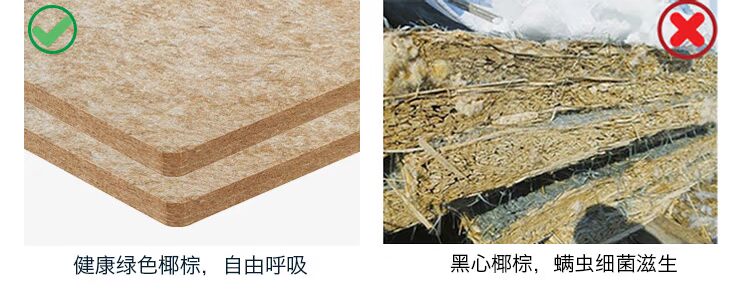 Yu Lan già kiệm Palm nệm 1,5 m 1,8 m đôi dừa cọ cọ đầy đủ latex nệm cứng nhắc hơn mat - Nệm nệm memory foam