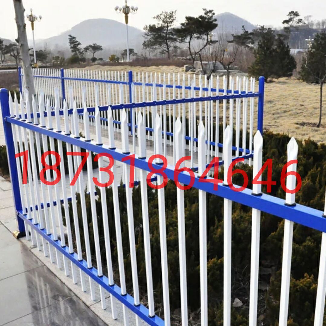 Guangxi Nanning zinc steel guardrail fence factory area zinc steel guardrail fence railing villa wrought iron railing community fence