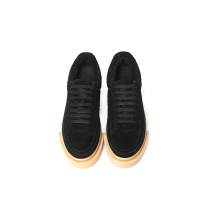 The Dirty Collection geometric design thick bottom letter print black casual low-top sneakers