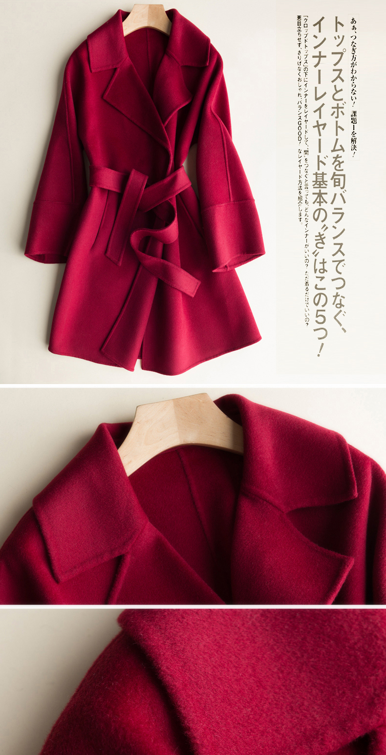 Mùa thu và mùa đông mới áo hai mặt cashmere nữ dài áo len lỏng phiên bản Hàn Quốc của kích thước lớn len chống mùa giải phóng mặt bằng áo khoác nữ 2021
