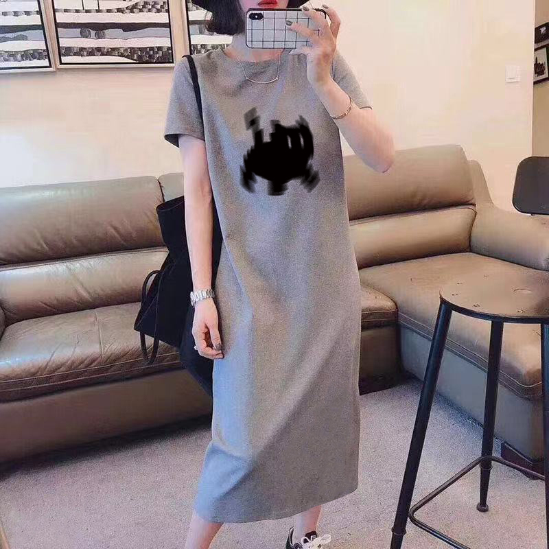 Nightgown for Women, Summer Loose Cartoon Pajamas, Women's Summer Short-Sleeved Long Skirt, Over-The-Knee Length, Can Be Worn Outside, Home Wear, Lazy Skirt Nightgown for Women, Summer Loose Cartoon Pajamas, Women's Summer Short-Sleeved Long Skirt, Over-The-Knee Length, Can Be Worn Outside, Home Wear, Lazy Skirt