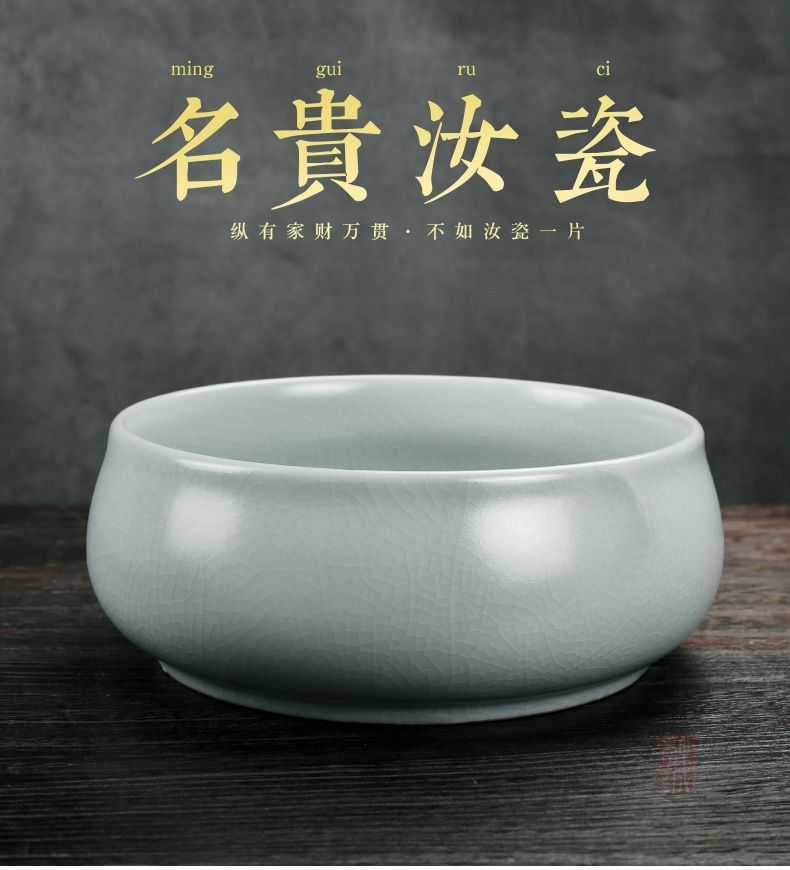 Melting cheng azure your up tea to wash to the ceramic large writing brush washer water jar for wash cup bowl on your porcelain wash tea accessories