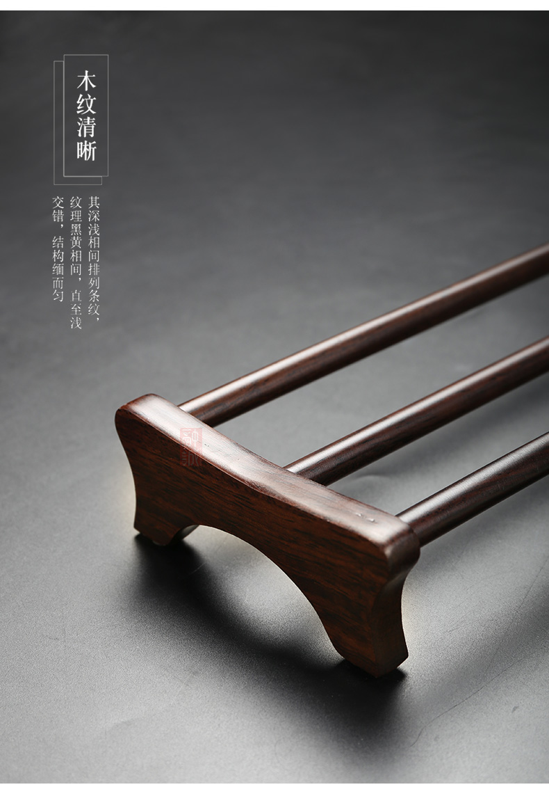 Ebony receive cup rack single solid wood drying shelf crossover vehicle cup tea set waterlogging under caused by excessive rainfall cup tea accessories