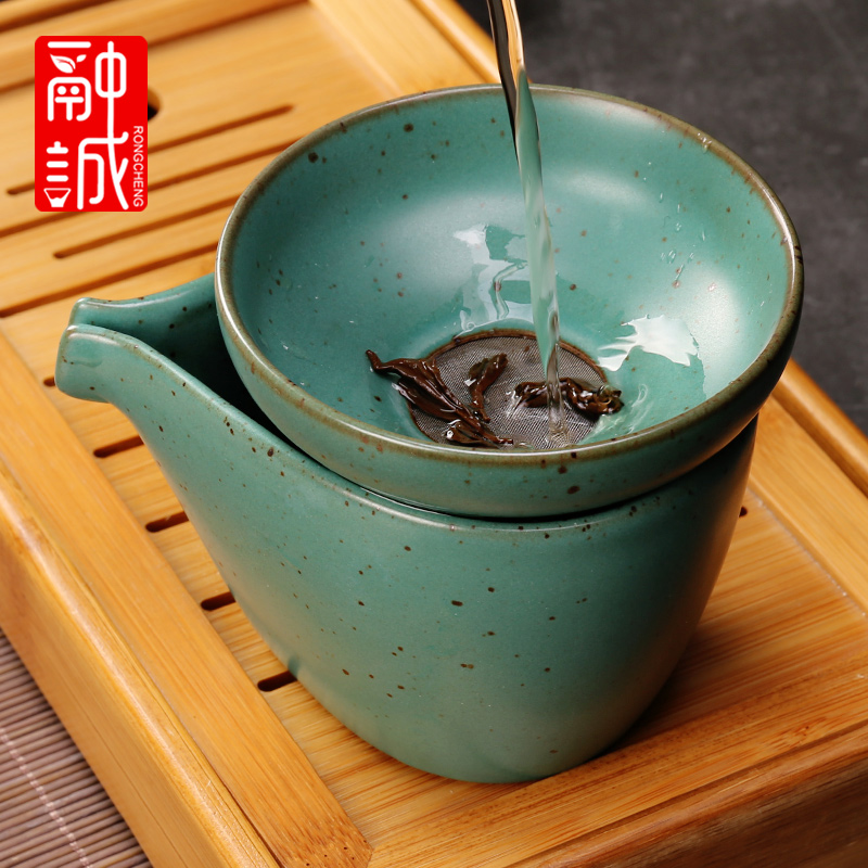 Coarse pottery) tea about ceramic tea strainer creative tea service parts stainless steel mesh tea tea strainer