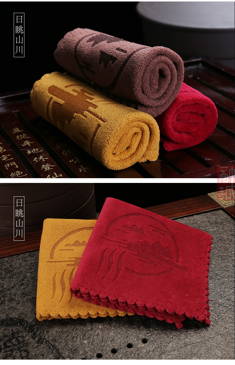 Melts if bibulous thickening kung fu tea tea tea tea towel fiber cloth accessories tea tea towel cloth cotton and linen cloth