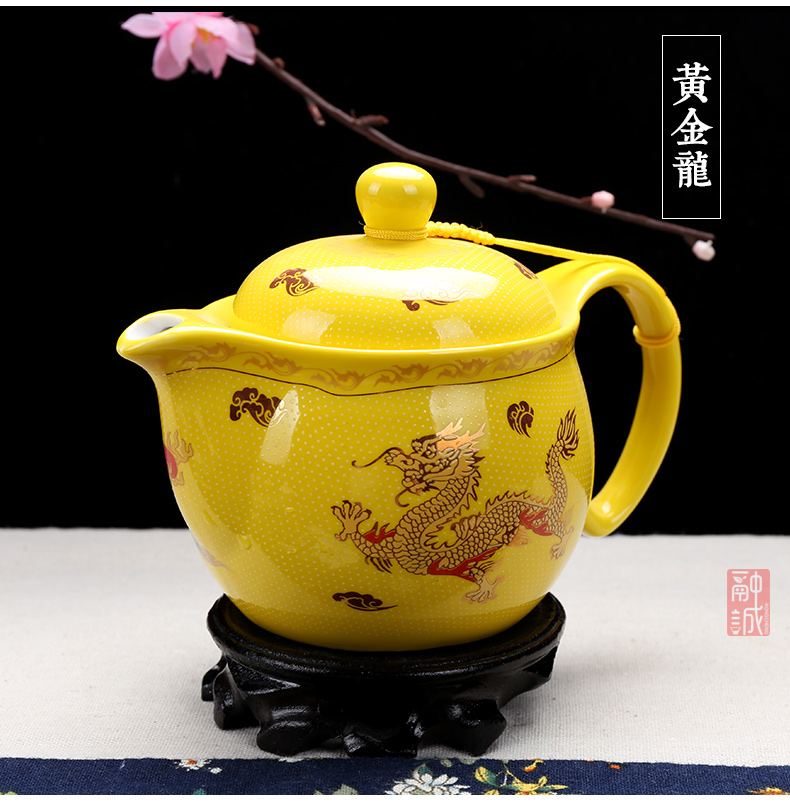 Melting cheng tea set large double single ceramic teapot jingdezhen porcelain teapot kung fu tea tea