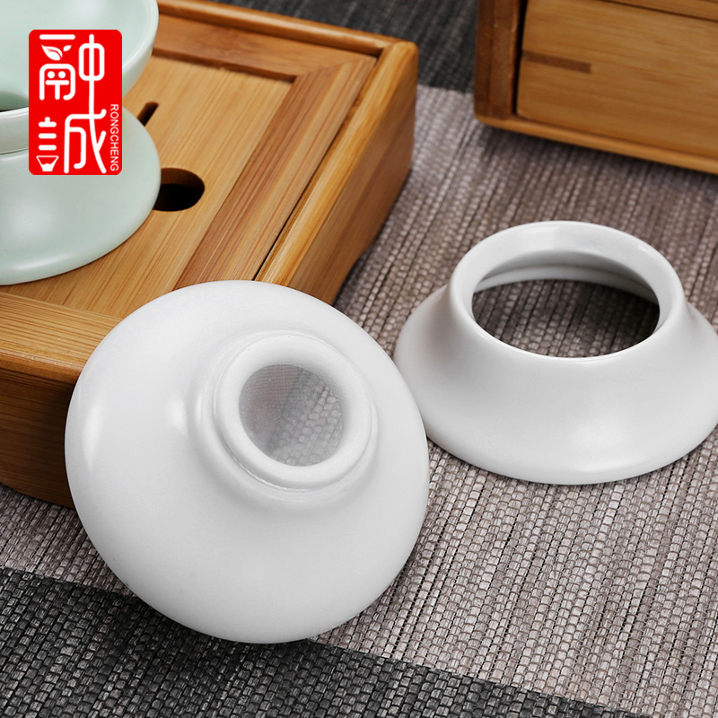 ) filter creative ceramic filter tea tea white gauze filter kung fu tea accessories make tea is good