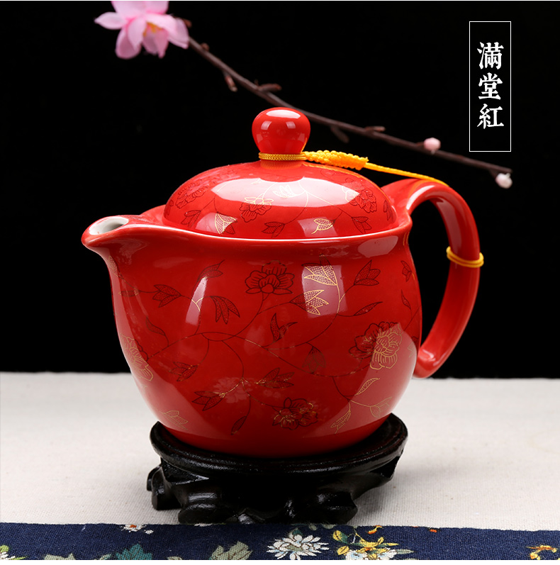 Melting cheng tea set large double single ceramic teapot jingdezhen porcelain teapot kung fu tea tea