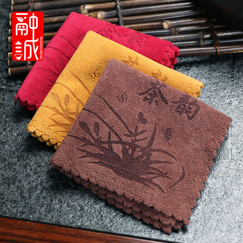 Melts if bibulous thickening kung fu tea tea tea tea towel fiber cloth accessories tea tea towel cloth cotton and linen cloth