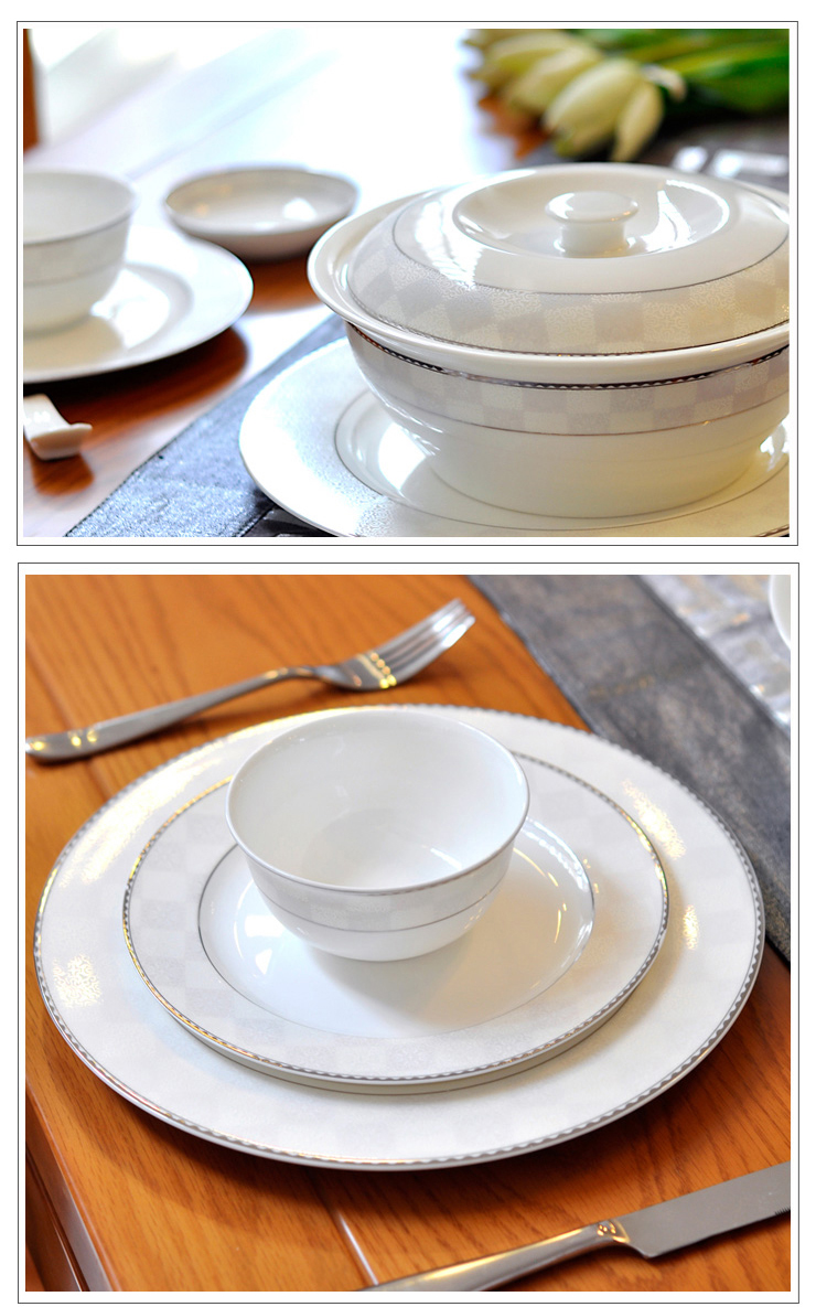 Dishes suit household combination of European jingdezhen ipads porcelain tableware Dishes chopsticks Chinese ceramic bowl Dishes for dinner