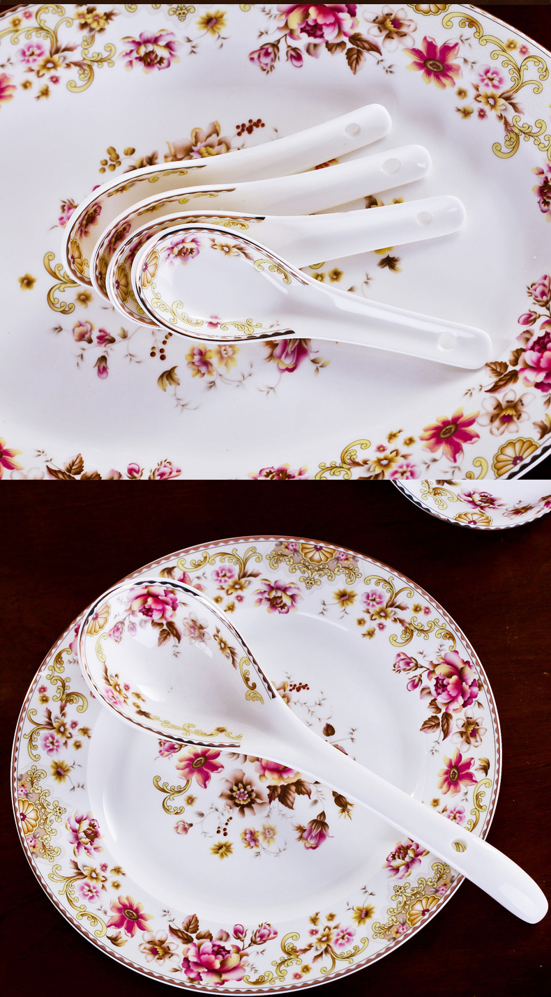Dishes suit household combination of European jingdezhen ipads porcelain tableware Dishes chopsticks Chinese ceramic bowl Dishes for dinner