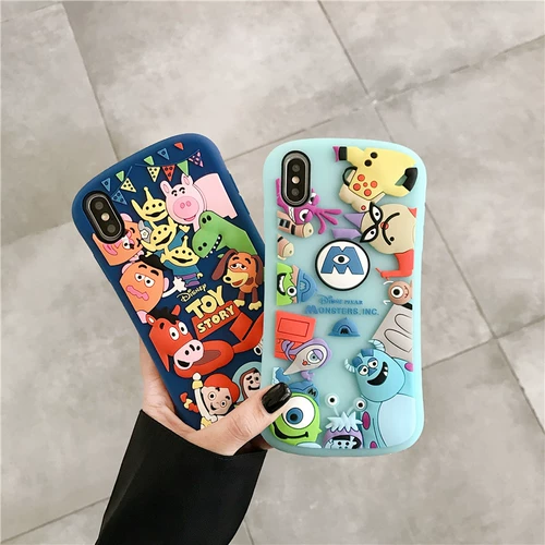 Apple, мультяшный iPhone11 Pro, чехол для телефона, трехмерный силиконовый iPhone 8 *S, японские и корейские, iphone, 8plus, 7plus, популярно в интернете, для влюбленных