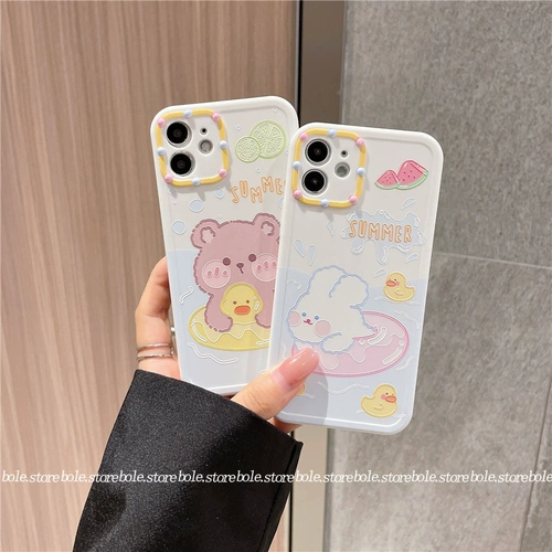 Apple, мультяшный совместимый iPhone12 Pro, iPhone 12, силиконовый чехол для телефона XS Max, с медвежатами, iphone, 12, популярно в интернете, для влюбленных, 78plus