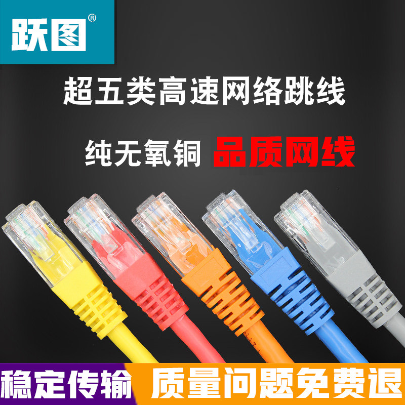 Yuetu super five computer cable Home high-speed network cable Broadband network router cable 1-150 meters