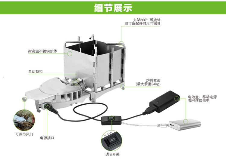 Anh BRS-116 cắm trại ngoài trời bếp củi bếp củi bếp than củi carbon nướng trống bếp gió - Bếp lò / bộ đồ ăn / đồ nướng dã ngoại bếp cồn nấu lẩu